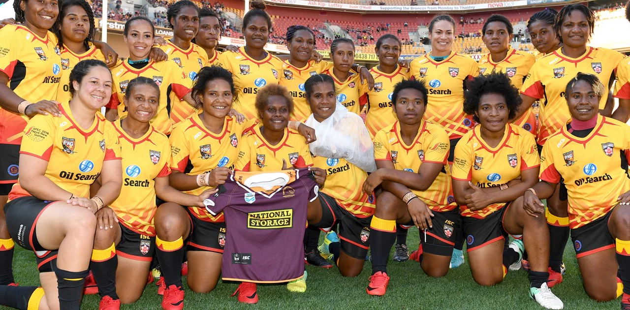 PNG Orchids squad photographed after a match