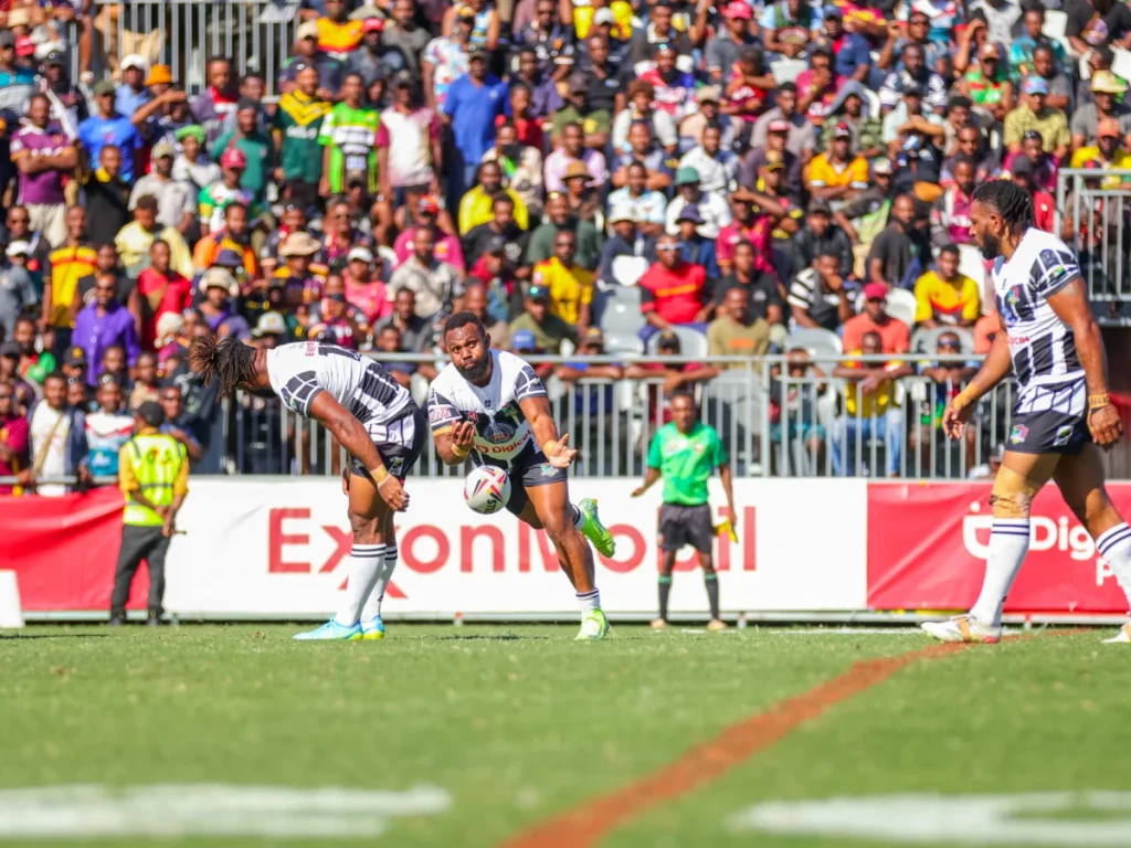 National competition match action at the Digicel ExxonMobil Cup